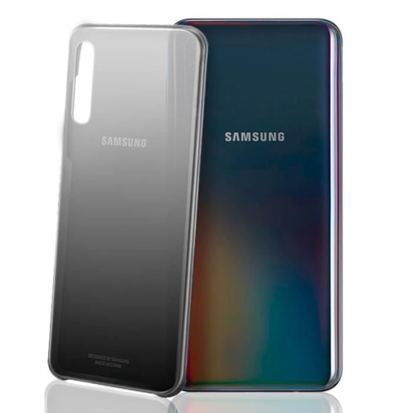 Coque - Samsung - Galaxy A50 - Styv - Gradient - Svart och Transparent Svart och klar