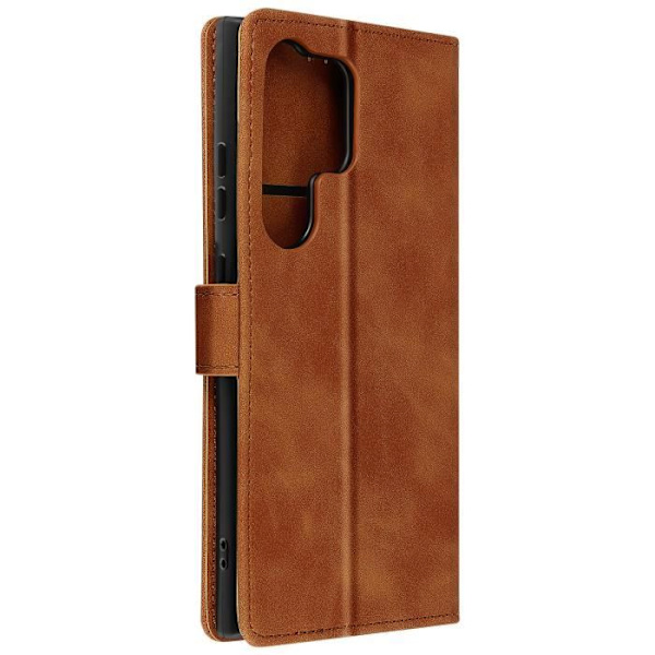 Etui til Samsung S24 Ultra Wallet Flip Video Support Camel kastanj