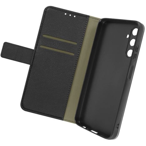 Etui til Samsung A05s Flip Wallet Video Support Essential Series Sort Svart