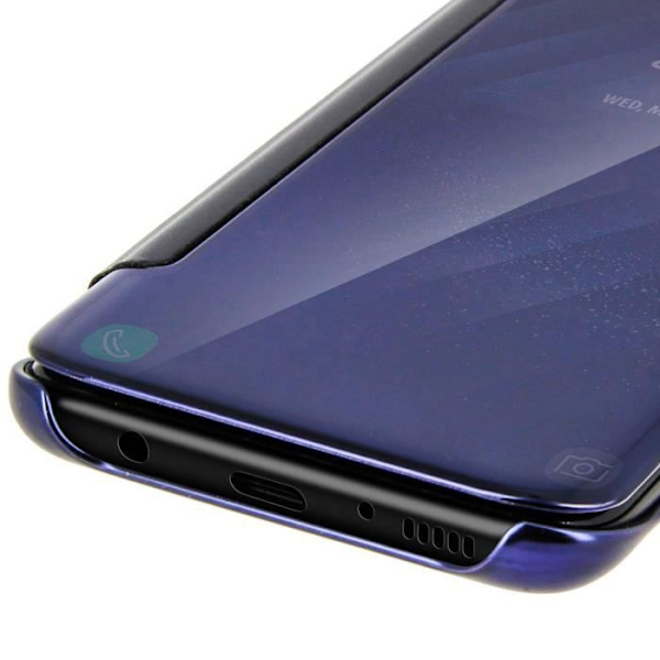 Husöverdrag - AVIZAR - Samsung Galaxy S8 - Genomskinlig - Spegeleffekt - Mörknattblå Midnattsblå