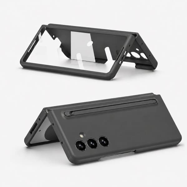 Skydd för Galaxy Z Fold 8 Ultra 360° Helmatte med Stylus Grå Grå