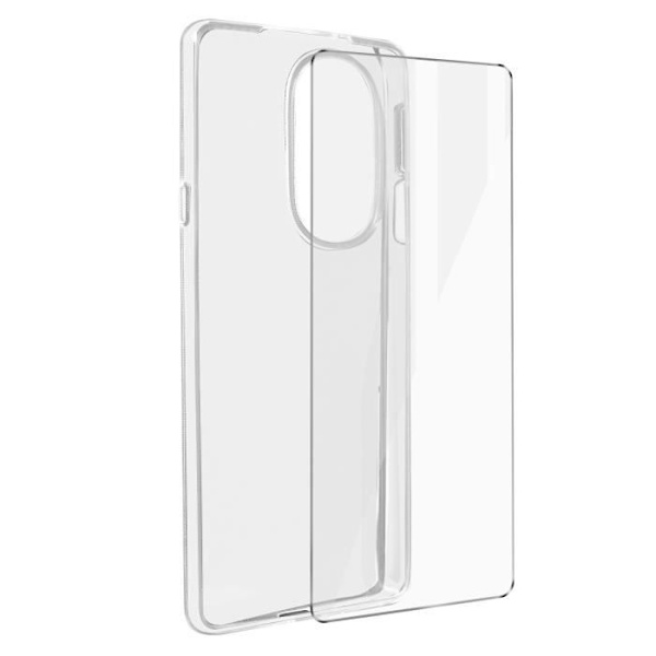 Skyddsfodral - AVIZAR - Motorola Edge 30 Pro - Mjuk silikon - 9H härdat glas - Transparent Vit