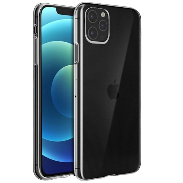 Coque iPhone 12 Pro Max - AVIZAR - Mjuk - Ultrafin - Transparent - Silikon Skydd Vit