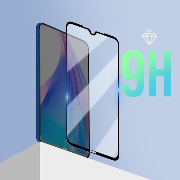 Skærmbeskyttelse - AVIZAR - Xiaomi Redmi Note 8T - Hærdet Glas - Ultra-tynd - 9H Svart