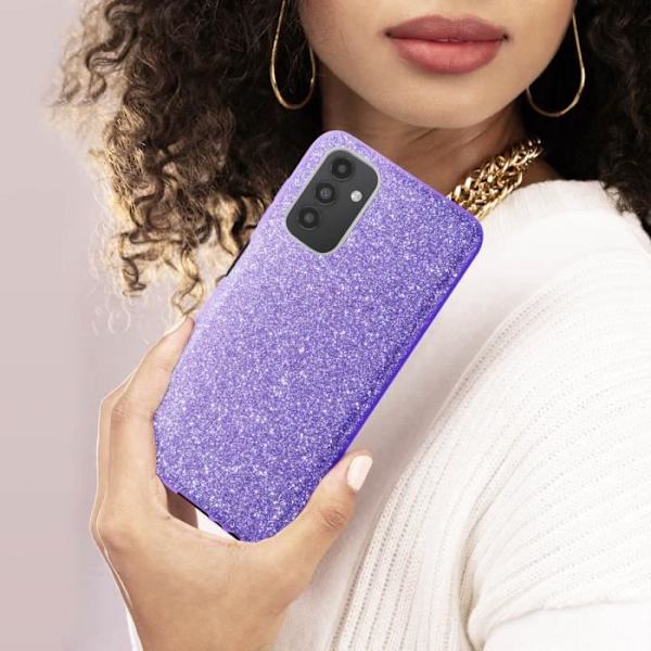Coque - ILMOITUS - Galaxy A13 5G - Kimalteleva - Puolijousto - Violetti lila