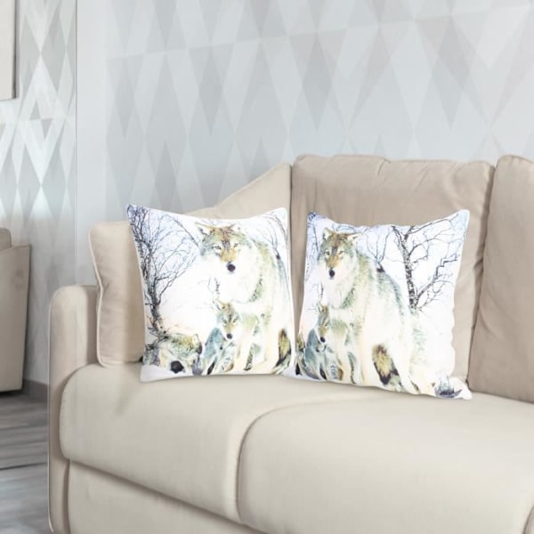 2 kpl Tyynynpäällisiä 40x40 cm Susilauma-kuvalla Flerfärgad