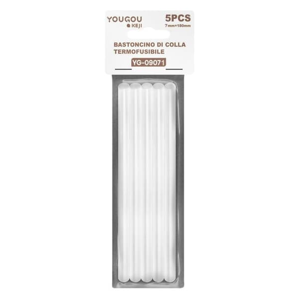 5-pack av limstift 7x180mm vit Vit