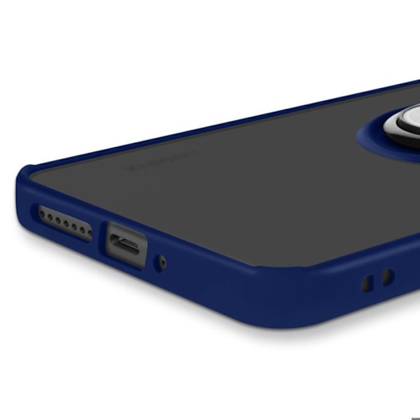 Coque til Xiaomi 15 med magnetisk ring, gennemsigtig bagside, natteblå Blå