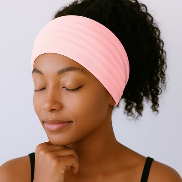 Kryds Bandeau - AVIZAR - Rosa - Blødt Bomuld - Komfortabel - Elegant Ros
