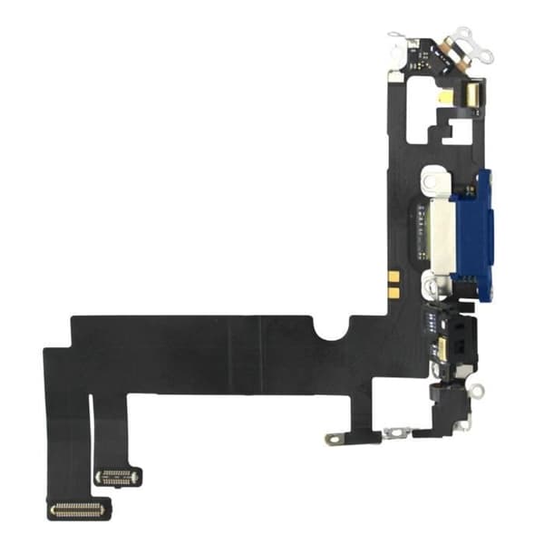 Blå erstatningsopladningsstik og mikrofon - Apple iPhone 12 Mini - Lightning - CE og RoHS