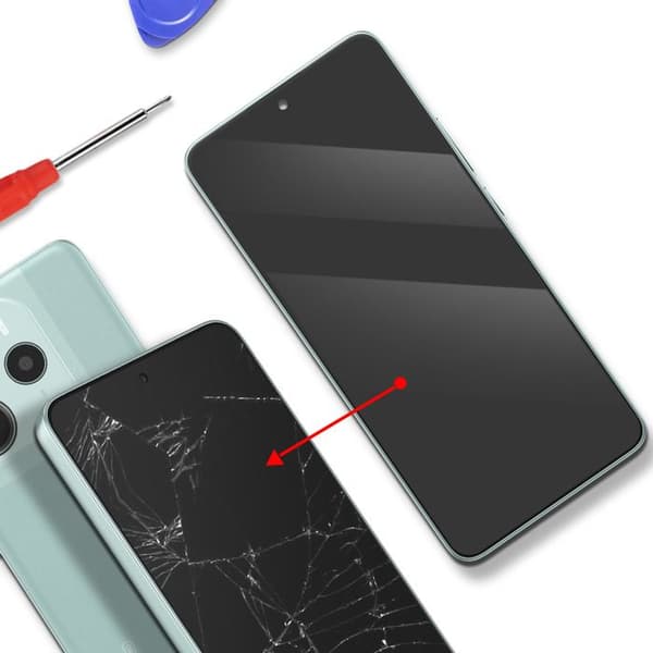 Original Fullskärm för Xiaomi Redmi Note 14 5G AMOLED Panel Service Pack Xiaomi Mintgrön Mintgrön