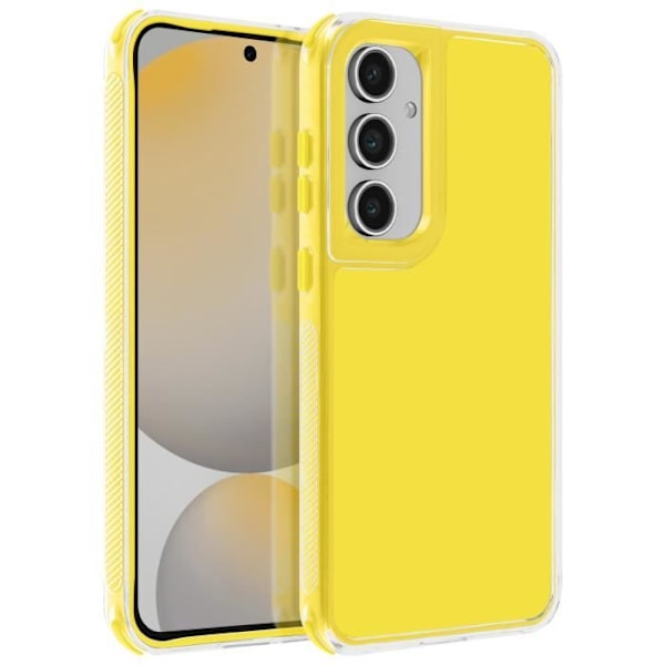 Coque Bumper - AVIZAR - Samsung Galaxy S24 FE - Stødabsorberende - Gul - Forstærkede hjørner Gul