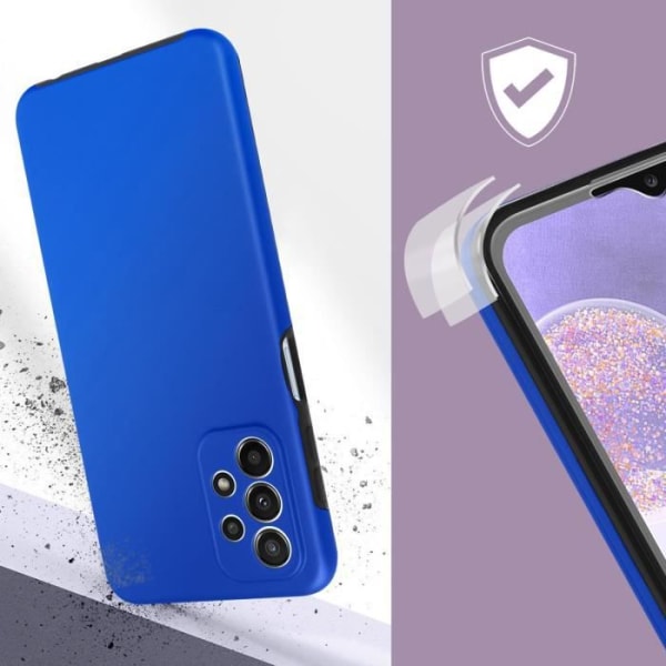 Helfodral till Samsung Galaxy A23 - AVIZAR - Mjuk - Syntet - Matt - Blandad - blå blå
