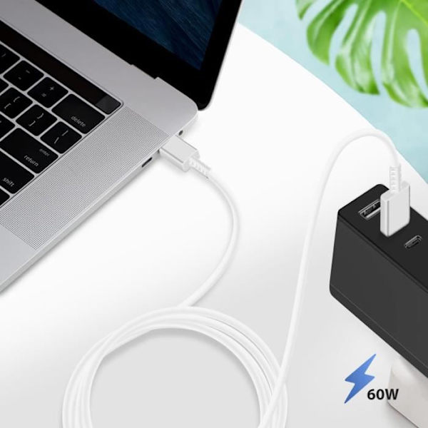 USB-C til USB-C Kabel 60W Opladning og synkronisering 1,8m Original Samsung Hvid