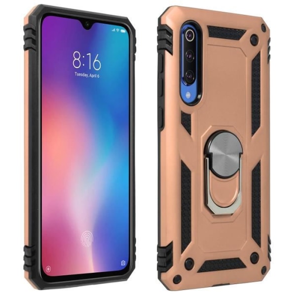 Coque - AVIZAR - Xiaomi Mi 9 SE - Bi materiale - Video støtte ring - Rosa guld Rose guld