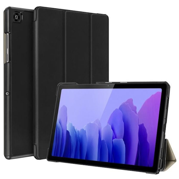 Hölster - Samsung - Galaxy Tab A7 10.4 2020 - Hel skydd - Tunn design - Ekologisk läder svart Svart