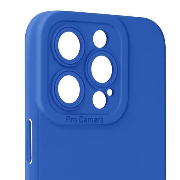 Etui - AVIZAR - iPhone 15 Pro Max - Blød silikone - Forstærket beskyttelse - Blå Blå
