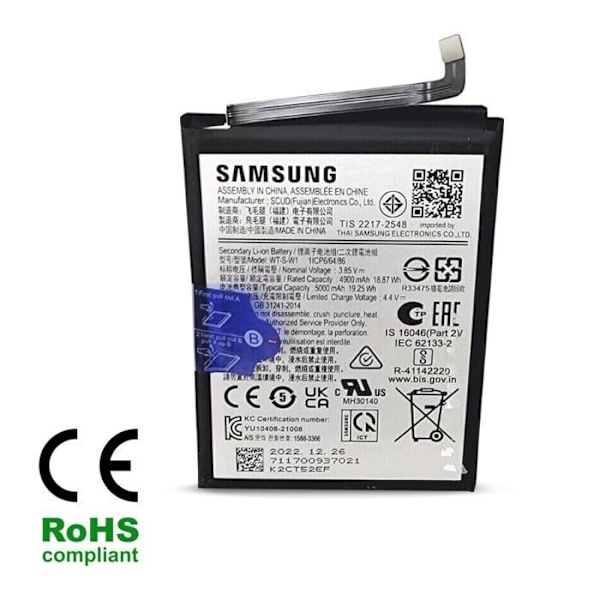 Internt batteri til Samsung Galaxy A14 5G og 4G 5000mAh Original GH81-23314A Svart