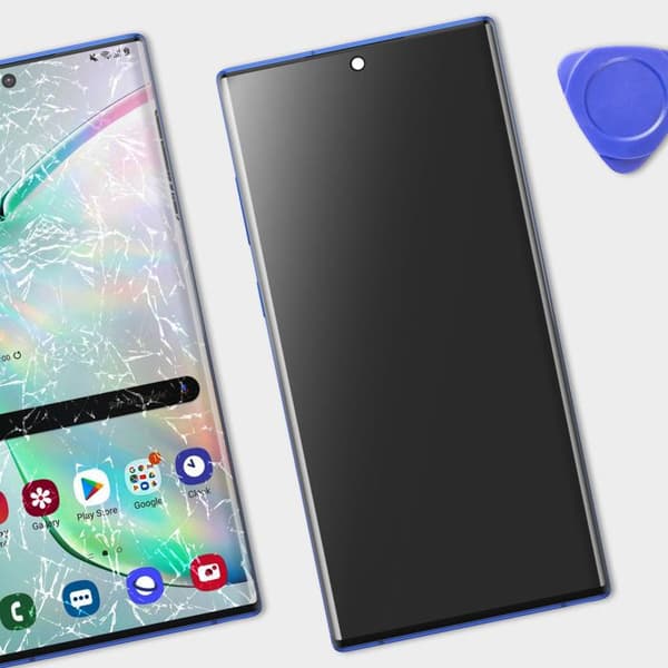 Skärm för Samsung Note 10 Plus LCD + Pekglas + Original Samsung Chassi Blå