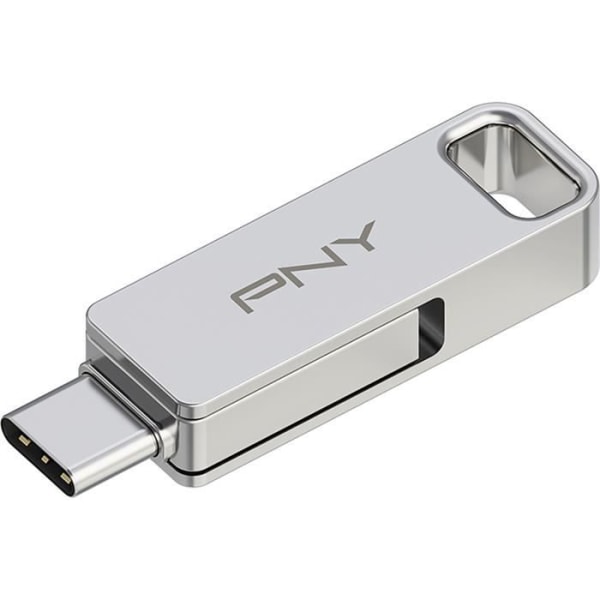 USB-avain - PNY - OTG 256GB - USB 3.2 - hopea metalli