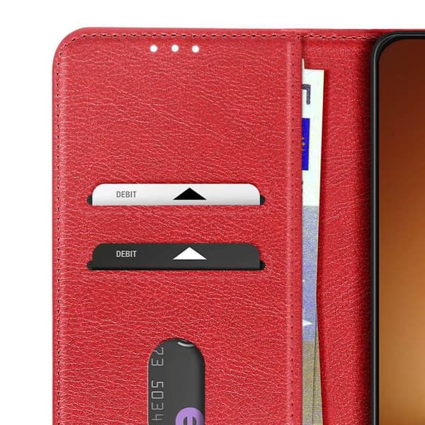 Honor Magic 8 Pro Chesterfield-sarjan folio-kotelo, jossa on tuki, punainen Röd
