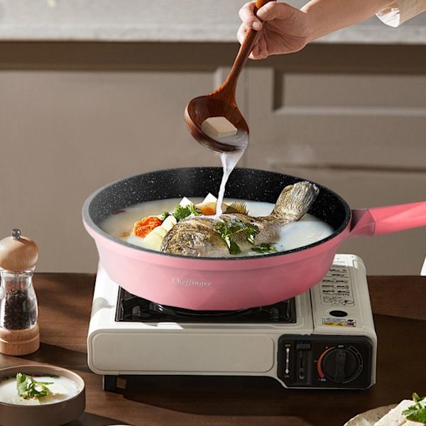 Køkkengren - Cheffinger - 10 dele - Non-stick - Rosa