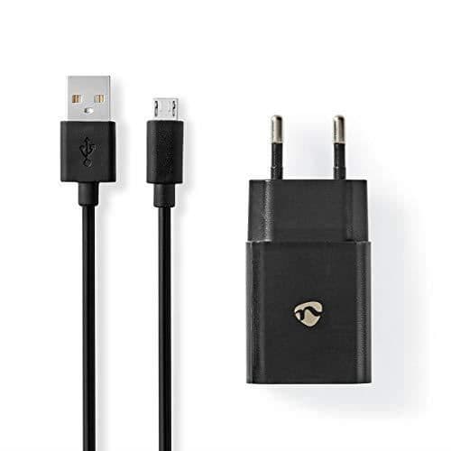 Nedis netlader - 2,1 A - løs kabel - Micro-USB - sort
