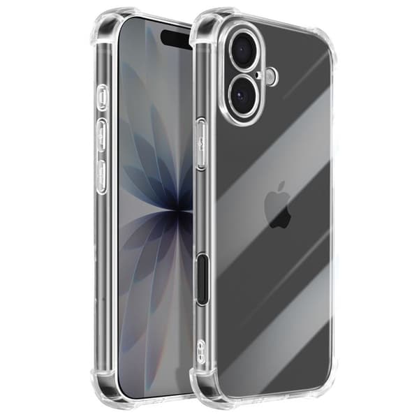 Cover til iPhone 17 - MAYAXESS - Silikone - Transparent - Forstærkede hjørner - Stødabsorberende Vit