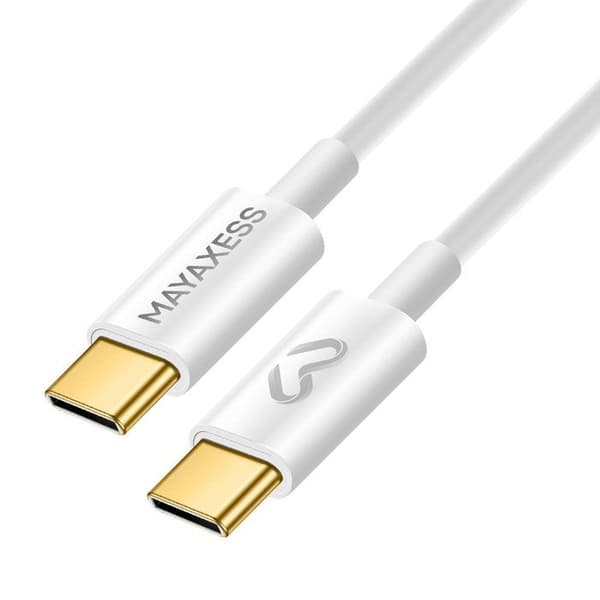 USB-C ladekabel 1m til Google Pixel 10 Pro Fold Mayaxess Hvid Vit