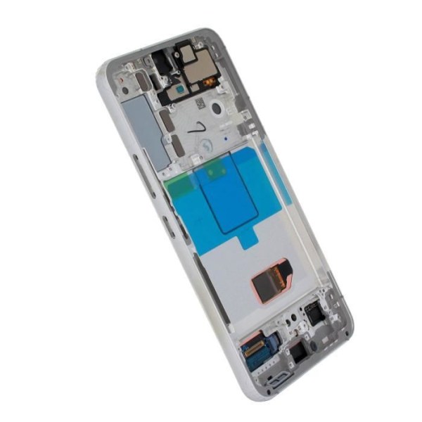 Komplet blok Samsung Galaxy S22 LCD-skærm Touch Glas Original Samsung hvid