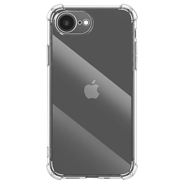 iPhone 16e Cover Stødabsorberende med Forstærkede Hjørner Mayaxess Gennemsigtig Vit