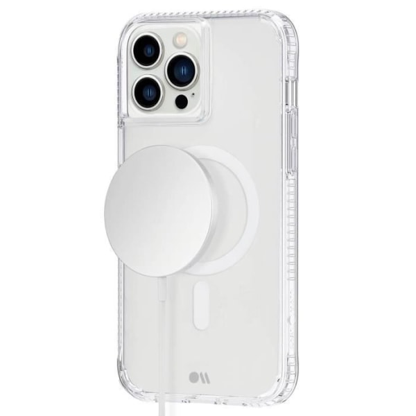 Styvt iPhone 13 Pro-fodral MagSafe-kompatibelt fallskydd 3m Fodral Mate Transparent Vit