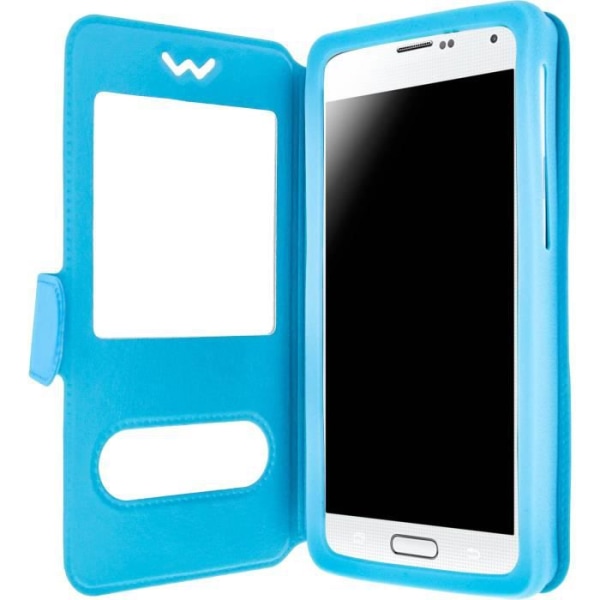 Smartphone Etui - Universel - Turquoise - Øko-læder - 4,3 til 4,7 tommer - Magnetisk Turkos