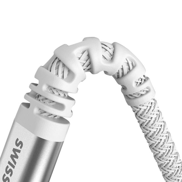 USB-C - USB-C Kevlar Nopea Lataus Swissten Valkoinen Vit