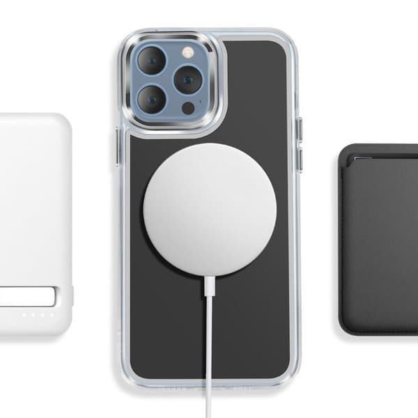 MagSafe-cover til iPhone 13 Pro Max Hybrid Design Forstærket Sort Svart