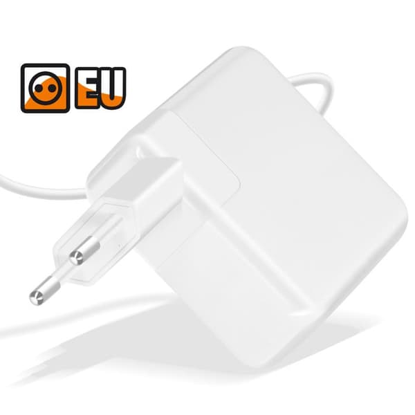 Strømforsyning 60W - MAX EXCELL - MagSafe 2 - Kompatibel med MacBook Pro 13" - LED - Hvid Vit