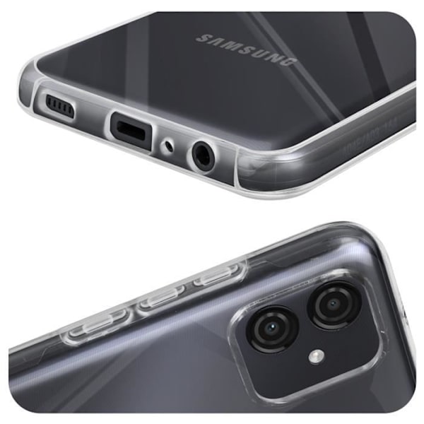 AVIZAR täyskotelo Samsung Galaxy A04e -puhelimelle - Läpinäkyvä - Jäykkä - Synteettinen - Sekoitettu Transparent