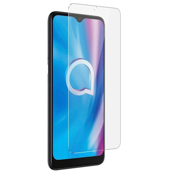 Skärmskydd - Alcatel - 1S 2020 - Härdat glas 9H - Fingeravtrycksskydd - Transparent vit Klar vit