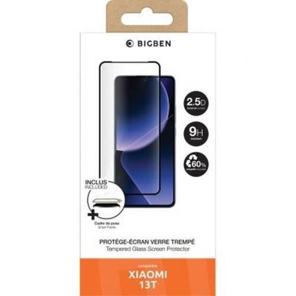 Skærmbeskytter til Xiaomi 13T / 13T Pro Oleophobic 2.5D med SmartFrame™ BigBen Connected Transparent Transparent