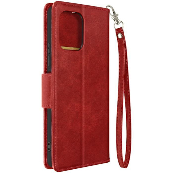 Xiaomi Redmi 12 Case punainen rannehihna läppäkotelo