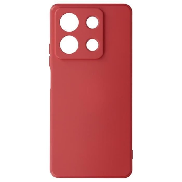 Fodral till Xiaomi Redmi Note 13 5G - AVIZAR - Soft Touch Matte - Röd - Förstärkt skydd Röd