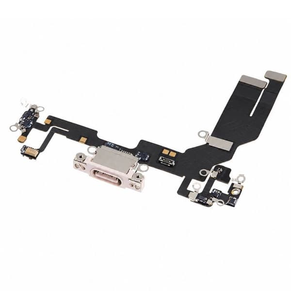 USB-C opladerstik med mikrofon til iPhone 17 i rosa Ros