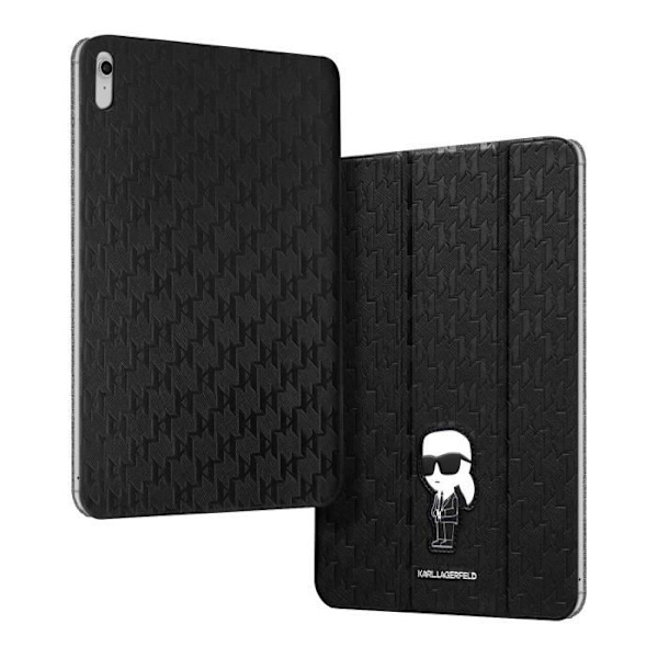 Trifold etui til iPad 10 2022 Flip Multi-position Holder Karl Lagerfeld Sort Svart