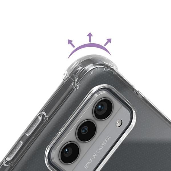 Stötsäker Skal - IMAK - Nokia G42 5G - Mjuk Silikongel - Förstärkta Hörn - Transparent Vit
