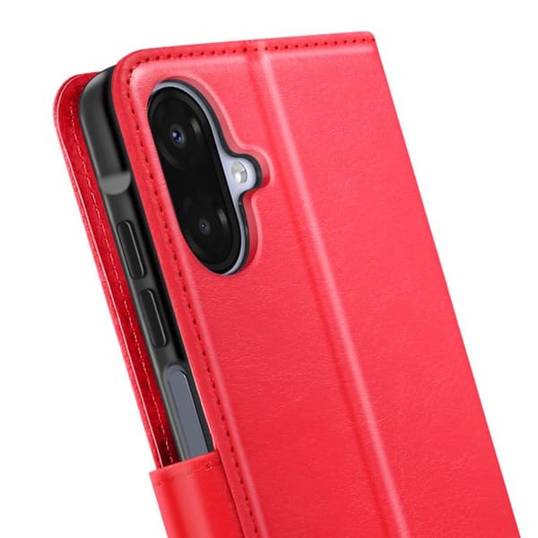 Pung Etui - MAYAXESS - Galaxy A07 - Rød - Blød - Standfunktion Röd