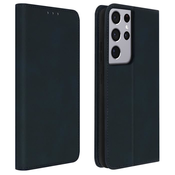 Samsung S21 Ultra - AVIZAR - Lompakkotuki Videotuki - Magneettisulku - Yönsininen Midnattsblå