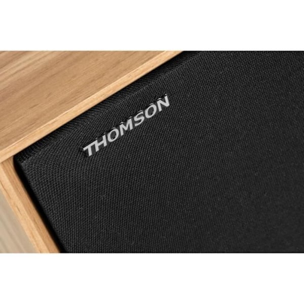 Trähögtalare för bostäder - THOMSON - WS502 - Bluetooth 5.0, 100W, RCA, USB, AUX-IN trä och svart