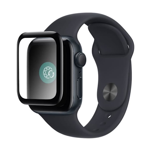 Skärmskydd för Apple Watch 5/6/SE 44mm i 3D Härdat Glas Transparent Svart