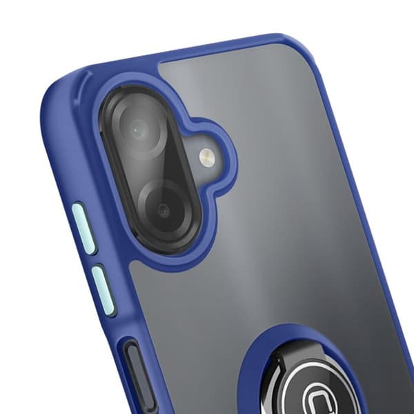 Coque Ring - AVIZAR - Galaxy A07 - Blå - 360° Rotationsring - Magnetisk Fæstning Blå