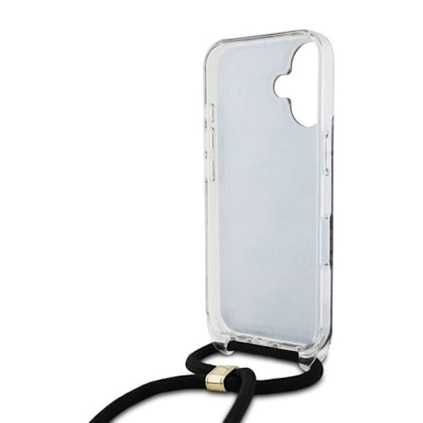 Coque til iPhone 16 - Guess Crossbody Cord 4G Print (GUHCP16SHC4SEK) - Sort